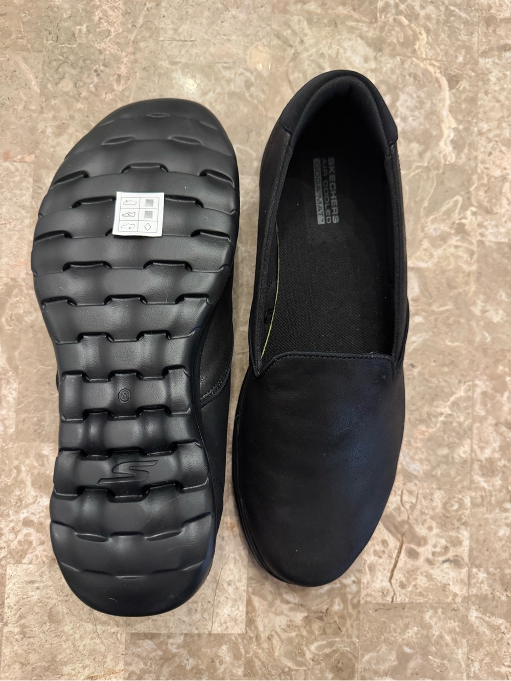 Skechers Work Slip Resistant Shoes Women's Size 10 Black Air Cooled Goga Mat - Picture 3 of 6